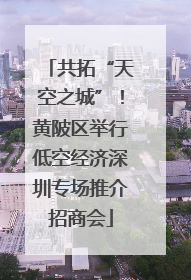 共拓“天空之城”！黄陂区举行低空经济深圳专场推介招商会
